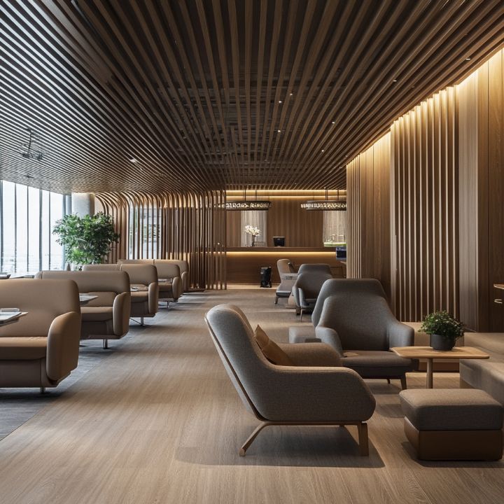 Elegant social club lounge interior